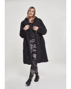 Damenmantel // Urban Classics Ladies Soft Sherpa Coat black