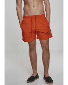 Herrenbadebekleidung // Urban classics Block Swim Shorts rust orange