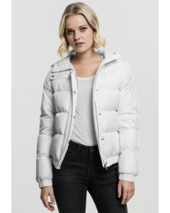 Damenjacke bis zur Taille // Urban classics Ladies Hooded Puffer Jacket white