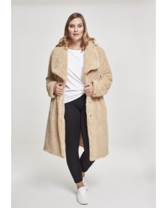 Damenmantel // Urban Classics Ladies Soft Sherpa Coat darksand