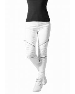 Damenhose // Urban classics Ladies Stretch Biker Pants white