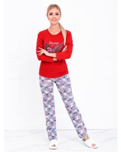 Women's pyjamas ULR143 - red