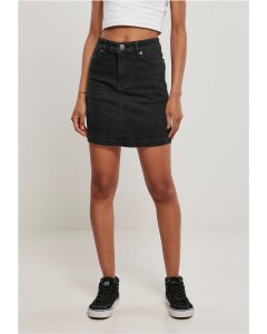 Damen röcke // Urban Classics Ladies Organic Stretch Denim Mini Skirt black washed