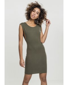 Damenkleider // Urban classics Ladies Deep Armhole Dress olive