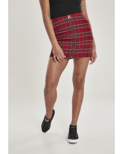 Damen röcke // Urban Classics Ladies Short Checker Skirt red/blk