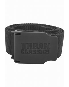 Herrengürtel // Urban classics Woven Belt Rubbered Touch UC black