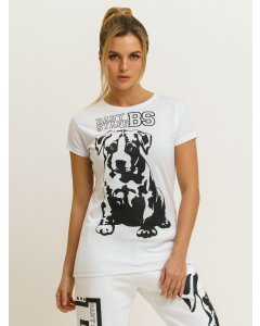 Damenshirt kurze Ärmel // Babystaff Puppy T-Shirt - weiß