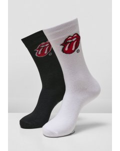 Socken // Merchcode Rolling Stones Tongue Socks 2-Pack black/white