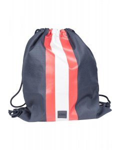 Urban Classics / Striped Gym Bag navy/fire red/white