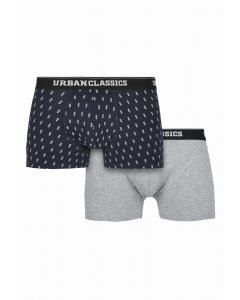 Boxershorts // Urban classics  Men Boxer Shorts Double Pack small pineapple aop+grey