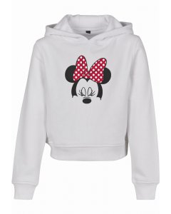 Kinder-Sweatshirt // Mister tee Kids Minnie Mouse Bow Cropped Hoody white
