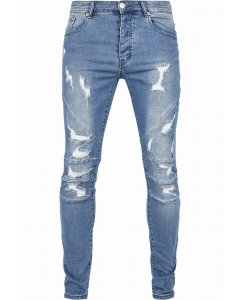 Jeanshose // Cayler & Sons C&S Paneled Denim Pants distressed mid blue