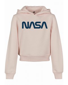 Kinder-Sweatshirt // Mister tee Kids NASA Cropped Hoody pink