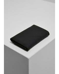 Urban Classics / Synthetic Leather Allover Logo Wallet black