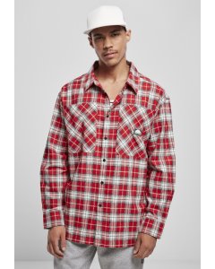 Herrenhemd // South Pole Spouthpole Checked Woven Shirt SP red
