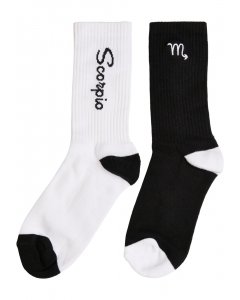 Urban Classics / Zodiac Socks 2-Pack black/white scorpio