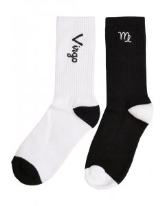 Urban Classics / Zodiac Socks 2-Pack black/white virgo