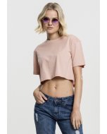 Damenshirt bis zur Taille // Urban classics Ladies Short Oversized Tee light rose