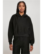 Damen-Sweatshirt // Urban Classics / Ladies Oversized Short Rib Hoody black