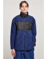 Herren-Jacke // Urban Classics / Patched Micro Fleece Jacket spaceblue