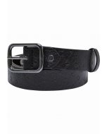 Frauengürtel // Urban Classics / Ostrich Synthetic Leather Belt black/gunmetal