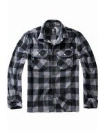 Brandit / Jeff Fleece Shirt Long Sleeve black/grey