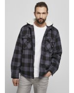 Herren-Jacke // Brandit Lumberjacket hooded black/grey