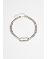 Halskette // Urban Classics Fastener Necklace silver