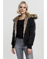 Urban Classics / Ladies Imitation Fur Bomber Jacket black