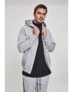 Herren-Sweatshirt Reißverschluss // Urban Classics Zip Hoody grey