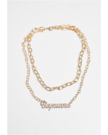 Halskette // Urban Classics Diamond Zodiac Golden Necklace capricorn