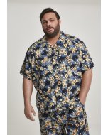 Herrenhemd // Urban classics Pattern Resort Shirt hibiscus