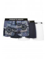 Boxershorts // Urban classics Organic Boxer Shorts 3-Pack bandana navy+navy+whit