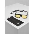 Sonnenbrille // Urban classics Sunglasses Raja with Strap black/yellow