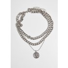 Urban Classics / Short Layering Necklace silver