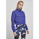 Damenjacke // Urban classics Ladies Cropped Crinkle Nylon Pull Over Jacket bluepurple