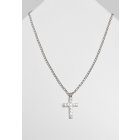 Urban Classics / Diamond Cross Necklace silver