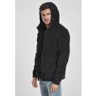 Herren-Winterjacke // Urban Classics Hooded Corduroy Jacket blk/blk
