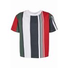 Kinder-T-shirt // Urban classics Boys Heavy Oversized Big AOP Stripe Tee white/n