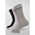 Socken // Mister tee Fuck Off Socks 3-Pack black/grey/white