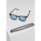 Sonnenbrille // Urban classics Sunglasses Arthur With Chain black/blue