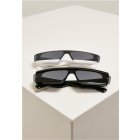 Sonnenbrille // Urban Classics Sunglasses Alabama 2-Pack black/white