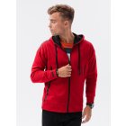 Men's zip-up sweatshirt B1076 - red