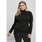 Damen-Rollkragenshirt lange Ärmel // Urban classics Ladies Basic Turtleneck Sweater black