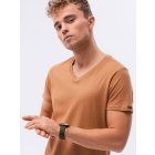 Men's plain t-shirt S1369 - brown