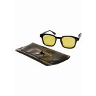 Sonnenbrille // Urban Classics / Sunglasses Maui With Case black/yellow