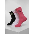 Socken // Mister tee Girl Gang Socks Pack pink wht blk