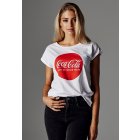 Merchcodeadies / Ladies Coca Cola Roundogo Tee white