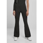 Urban Classics / Ladies Flared Pin Stripe Pants black/white