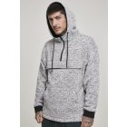 Herren-Sweatshirt Halbreißverschluss // Urban Classics Knit Fleece Pull Over Hoody grey